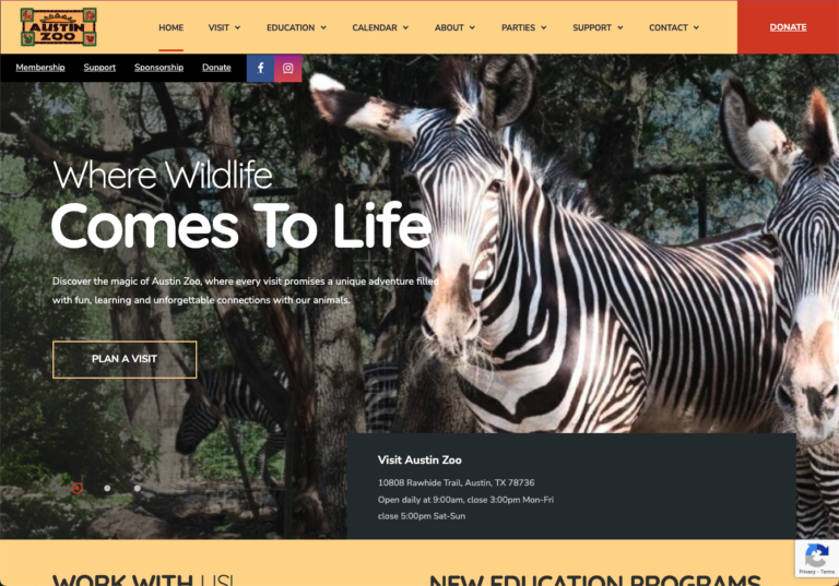 Austin Zoo website